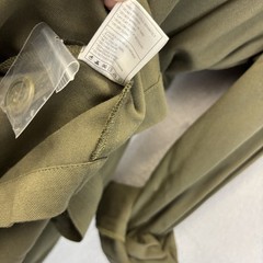 BB Dakota Belted Maxi Shirt Dress Womens Medium Green Military Pockets Utility
