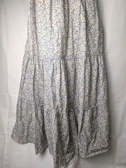 Christy Dawn Adele Dress Blue Floral Stripe Piping 100% Regenerative Cotton XS