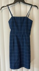 PREPPY BLUE PBLACK PLAID DRESS JUNIORS XS SCHOOL GIRL NEW WITH TAGS CUTE COMFORT