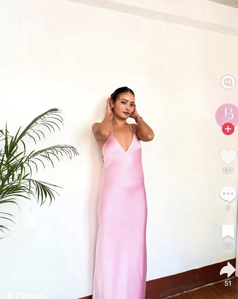 Zara Bow Back Lave Long Sexy Dress