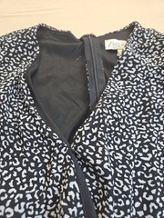 She+Sky Black/Gray Mini Dress Long Sleeve Ruched Party Cocktail Dress Size S NWT