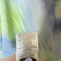 ONE33 Social Green Blue Watercolor Abstract Halter Neck Tie Dye Dress Gown 10