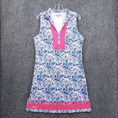 Simply Southern Shift Dress Womens L Large White Floral Knee Length Sleeveless