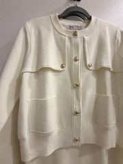 NWT Zara 2 Piece Size M & L Shift Dress Stretch & Cardigan Jacket