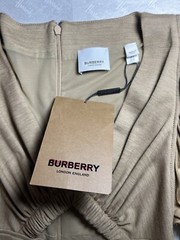 BURBERRY Cutout Gathered Wool Silk Jersey Dress Size UK 2 NEW RRP £2500