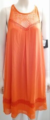 IZ Buyer Women&rsquo;s Dress XL Orange Papaya Solid Pebble NWT