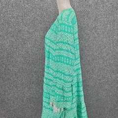 Destination 365 Womens Allover Printed Everyday Split Neck Dress 3X Plus Size