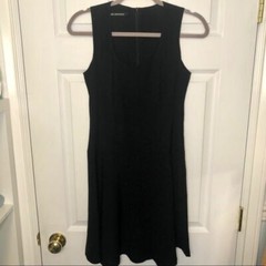 Club Monaco Classic Black Scoop Neck Dress