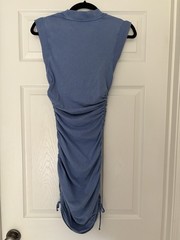 Daily Practice By Anthropologie, Sleeveless Ruched, Mini Dress Blue Size XS ￼
