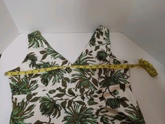 AGB Dress Size 14 White With Floral Print 97% Cotton 3% Spandex