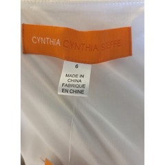 Cynthia Steffe Dress Womens 6 Sleeveless V Neck Ivory Lined Zip Knee Length NWT