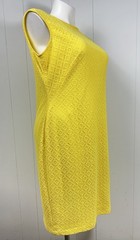 NWT Black Label By Evan-Picone Women&rsquo;s Sz 16 Yellow Sleeveless Lace A-Line Dress