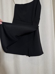 Black One Shoulder Assymetrical Jumpsuit Romper Women’s Small Blue Blush Fitted