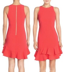 Chelsea28 CORAL SPICE Tiered Ruffle Hem Dress Sz 14 — $148 now $55.99 (63% OFF)