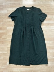 Vtg 90s Gingham Short Sleeve Button Front Midi Dress 26W Cottagecore Kathie Lee
