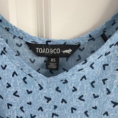 Toad&Co Women&rsquo;s XS Bluew NavyHearts Sleeveless Travel Sundress