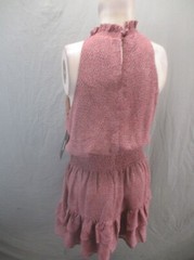 NWT OLIVIA GREY Size M Womens Lightweigh Halter Sleeveless Ruffle Mini Dress 576