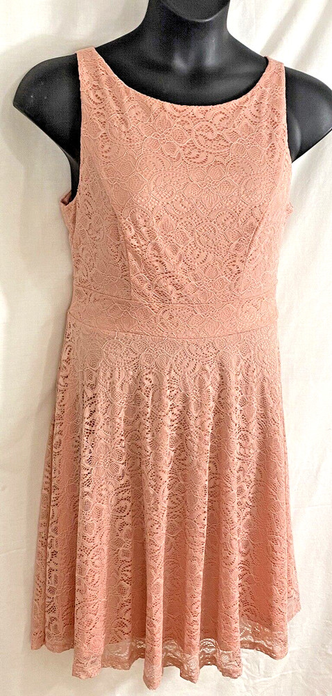 women&rsquo;s Bbonlinesress size XL pink lace sleeveless back zipper lined stretch
