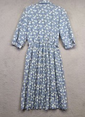 Vintage Breli Dress Womens 10 Cottagecore Dainty Floral Pleated Retro Grannycore