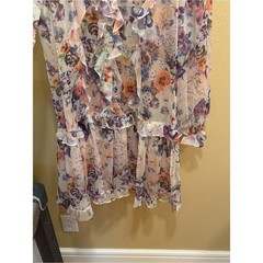 NWT Tuckernuck Beulah Floral Ruffle Sheer Dress – Pastel Multicolor Medium