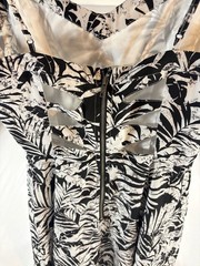 American Eagle Black and White Palm Leaf Print Cutout Back Dress Size 6
