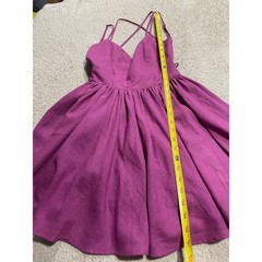 Keepsake The Label Open Back Mini Dress Womens Small Fushia Party Criss Cross