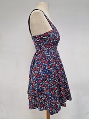 Vintage Style Ditsy Print Floral Mini Dress Sweetheart Neck You New Look Size 8