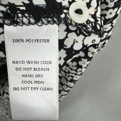 Things Between Black White Floral Button Up Tie-Back Dress Sz XXXL Maxi Cottage