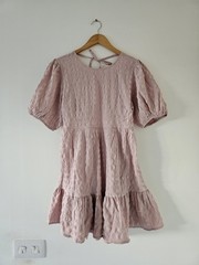 River Island,woman&rsquo;s puff sleeve, mini back tie summer dress size 12 petite