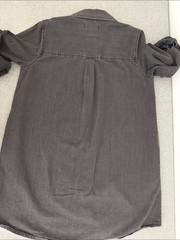 Madewell Charcoal Grey Button-Front Shirt Dress