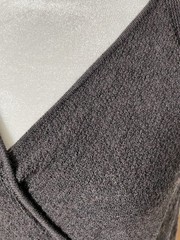EILEEN FISHER Italian Wool Gray Brown Midi Dress L 2pc With Cardigan Loose Knit