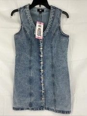 NWT Frye Small Sleeveless Denim Mini Dress Light Wash