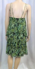 BCBGMAXAZRIA Kaia Cocktail Silk Party Dress Green Halter Shift Med NWT $278