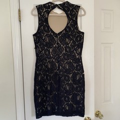 Women’s Size XL Dark Romance Floral Cocktail Dress Lace Embroidered Whimsigoth
