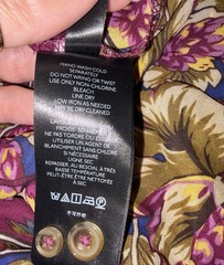 Anthropologie Nikole sheer lined Purple Paisley Button down Maxi Dress Perf! XS