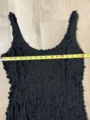 Women’s Courage.b Black Floral Appliqué Design Sleeveless Dress – Size M