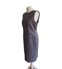 Jaeger Women&rsquo;s Grey Sleeveless Stretchy Formal Sheath Dress – Size UK 12. New!