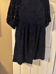 Umgee Dress Small Navy Sequin Sleeve (fall/ Winter) holiday/ AMAZING! NWT!