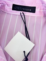 ZARA WOMAN FABRIC BELT ZW COLLECTION POPLIN SHIRT DRESS PINK Size XS 2640/596