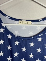 NEW Spadehill Womens July 4th American Flag Sleeveless Dress Size XL W/Pockets