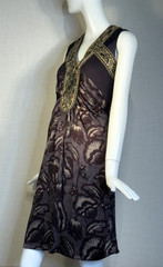 ETRO Silk Wool Knee Length Cocktail Dress IT44 US8 M, Beaded & Sequin Accents