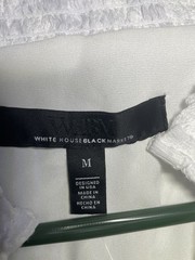 NWT White House Black Market WHBM Halter Sleeveless Dress White, Lined Size M