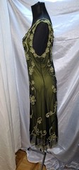 Phase Eight Green Whimsigoth Forest Witch Mesh Overlay Fairy Dress L