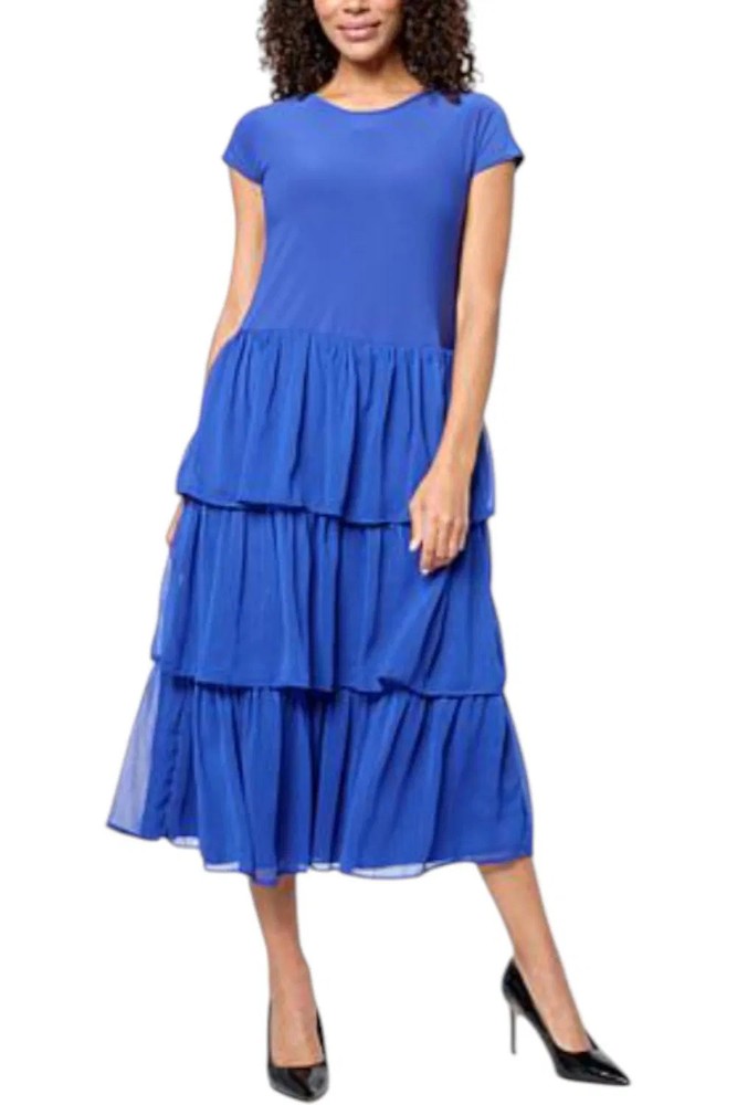 Antthony Women&rsquo;s Overlay Tiered Maxi Dress Royal Blue
