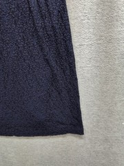 Free People Women Fit & Flare Dress S Navy Blue Floral Lace Sleeveless Cocktail