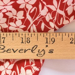 Ralph Lauren Dress Sz 10 Red White Floral Front Tie Lightweight Keyhole Mad Men