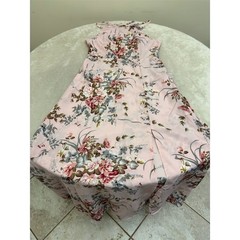 SHEIN Maxi Dress Womens Size M Pink Floral Sleeveless Halter Side Slit NEW!