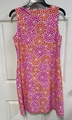 JUDE CONNALLY Smooth Stretch Casual Tank Dress Floral Pink Orange Size Medium
