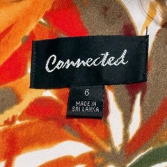 Connected Apparel Sheath Dress Women 6 Multicolor Floral Sleeveless Knee Length