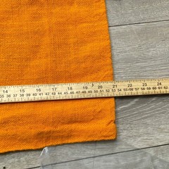 Tunic Dress Women L Knit Orange Embroidered Boho Tassel Festival Summer Homemade